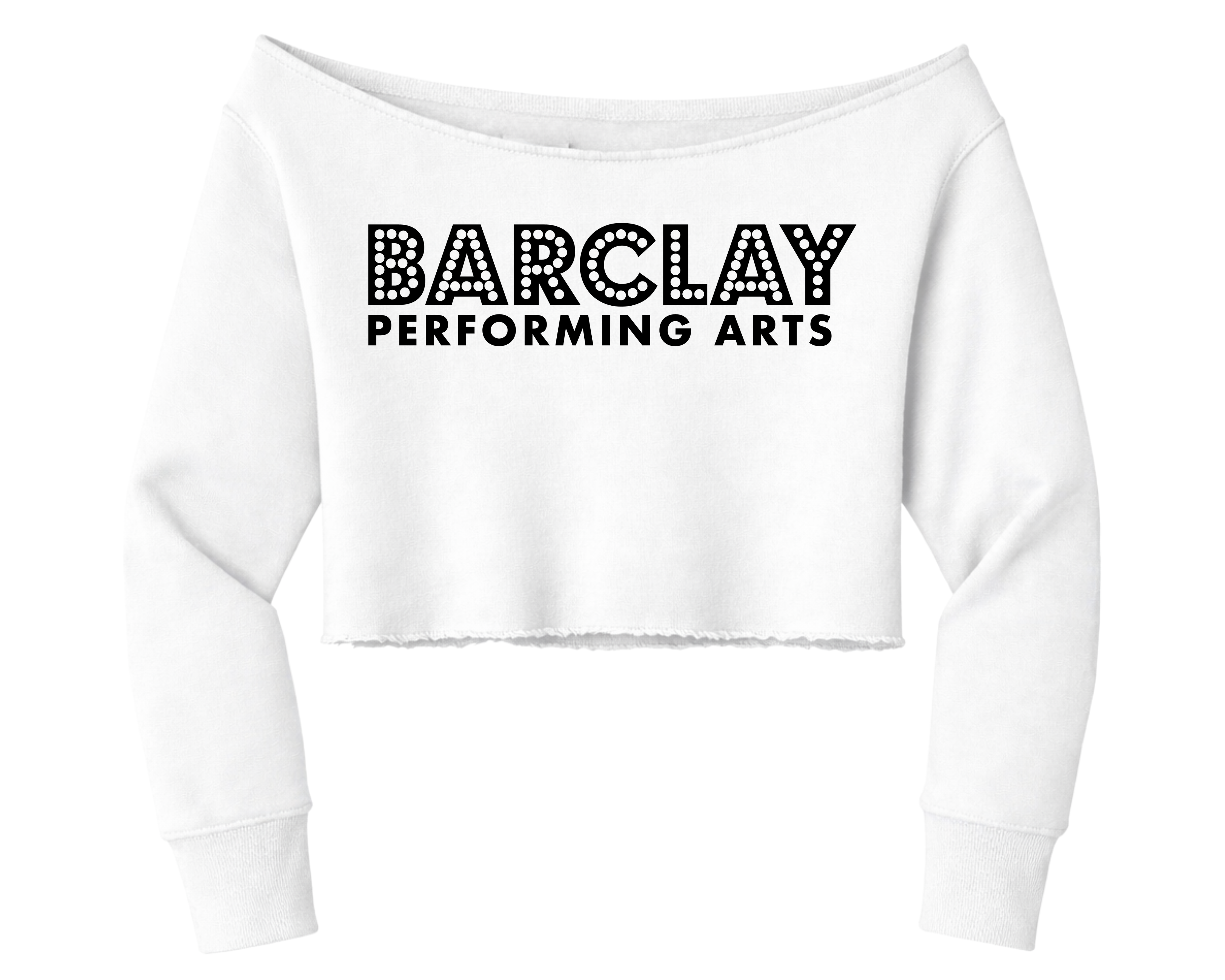 BARCLAY off the Shoulder Cropped Sweatshirt