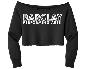 BARCLAY off the Shoulder Cropped Sweatshirt