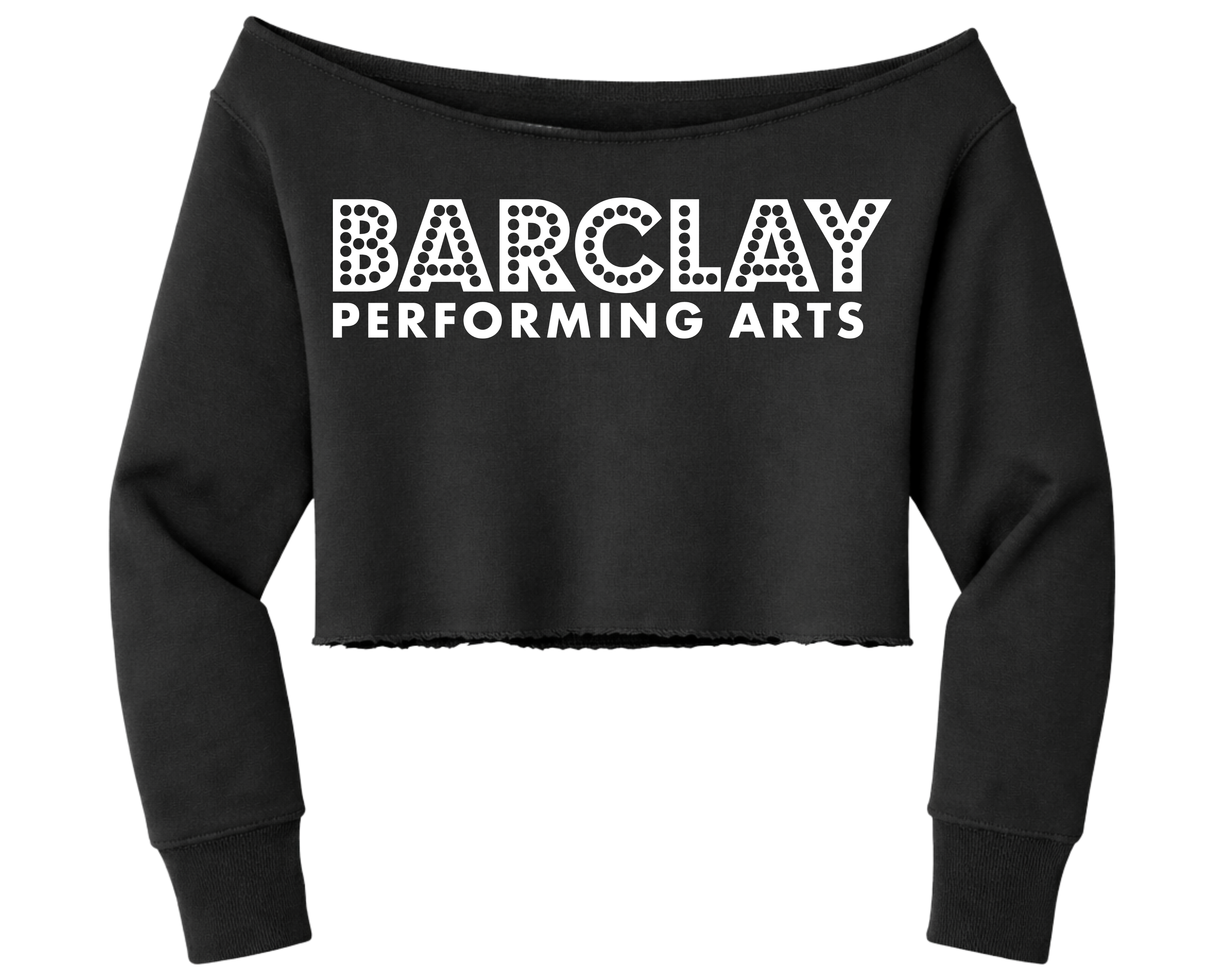 BARCLAY off the Shoulder Cropped Sweatshirt