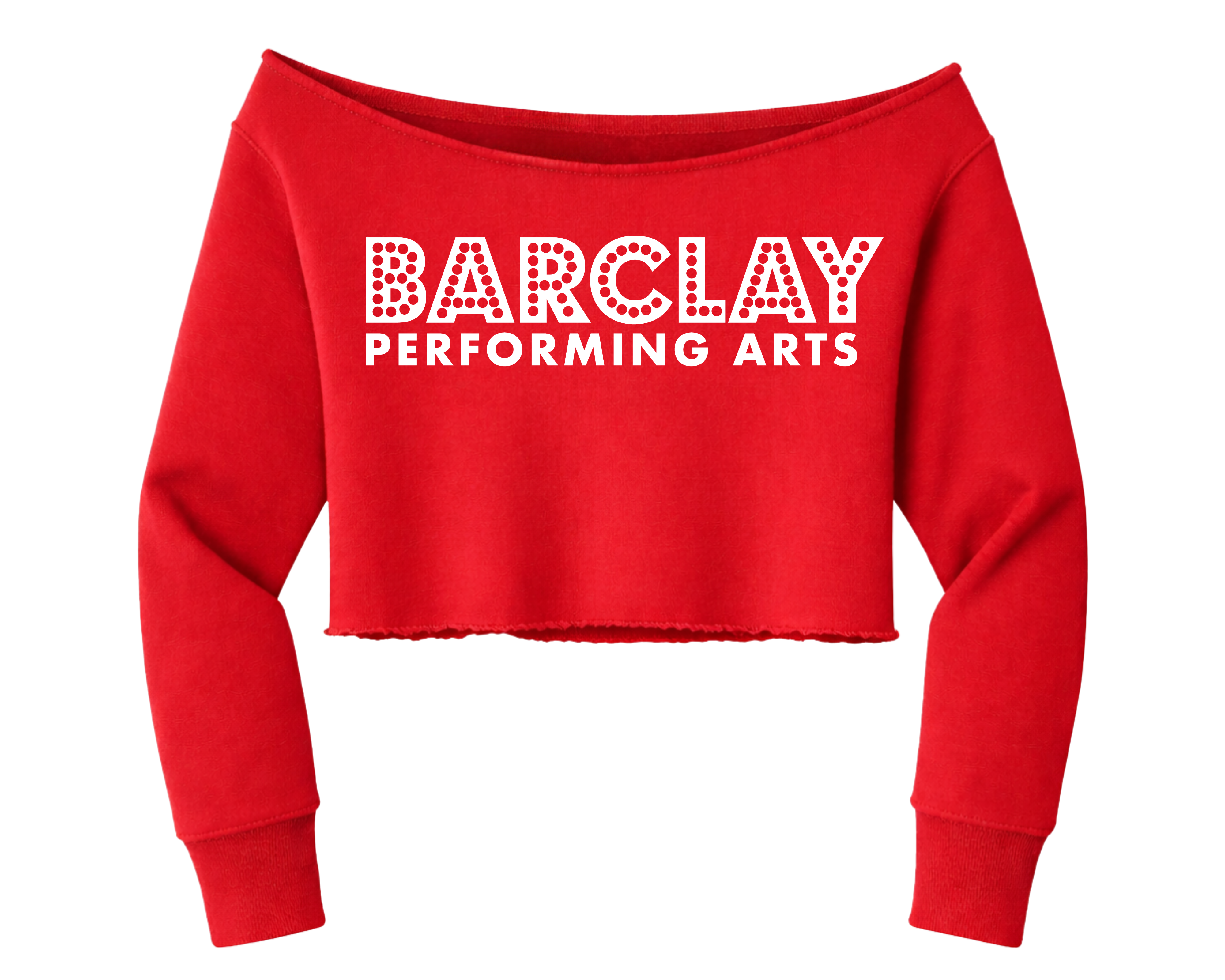 BARCLAY off the Shoulder Cropped Sweatshirt