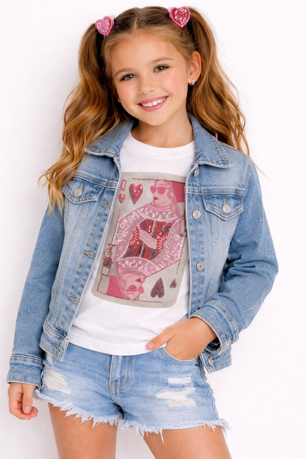 Sequin Queen of Hearts T-Shirt | Playing Card Graphic Tee