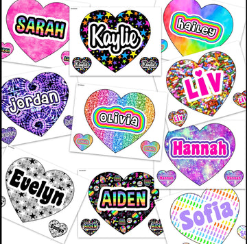 Namedrops 9x12 Heart Cling It
