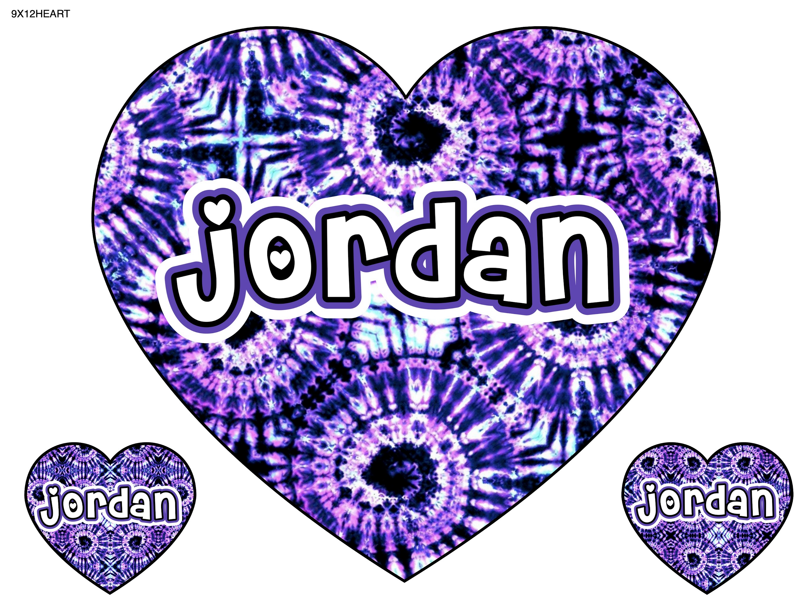 Namedrops 9x12 Heart Cling It