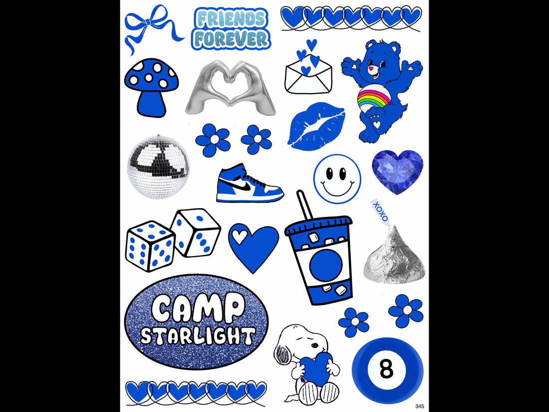 Namedrops 6x9 Camp Colors Cling it Sheets