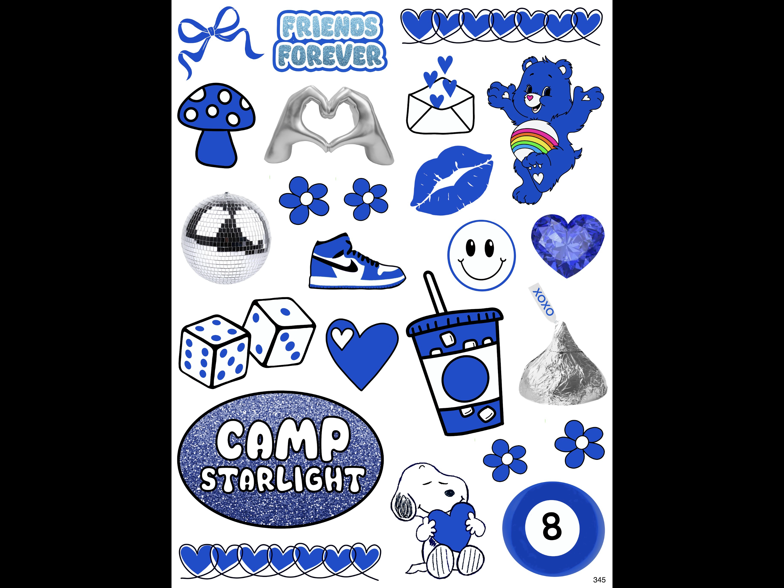 Namedrops 6x9 Camp Colors Cling it Sheets