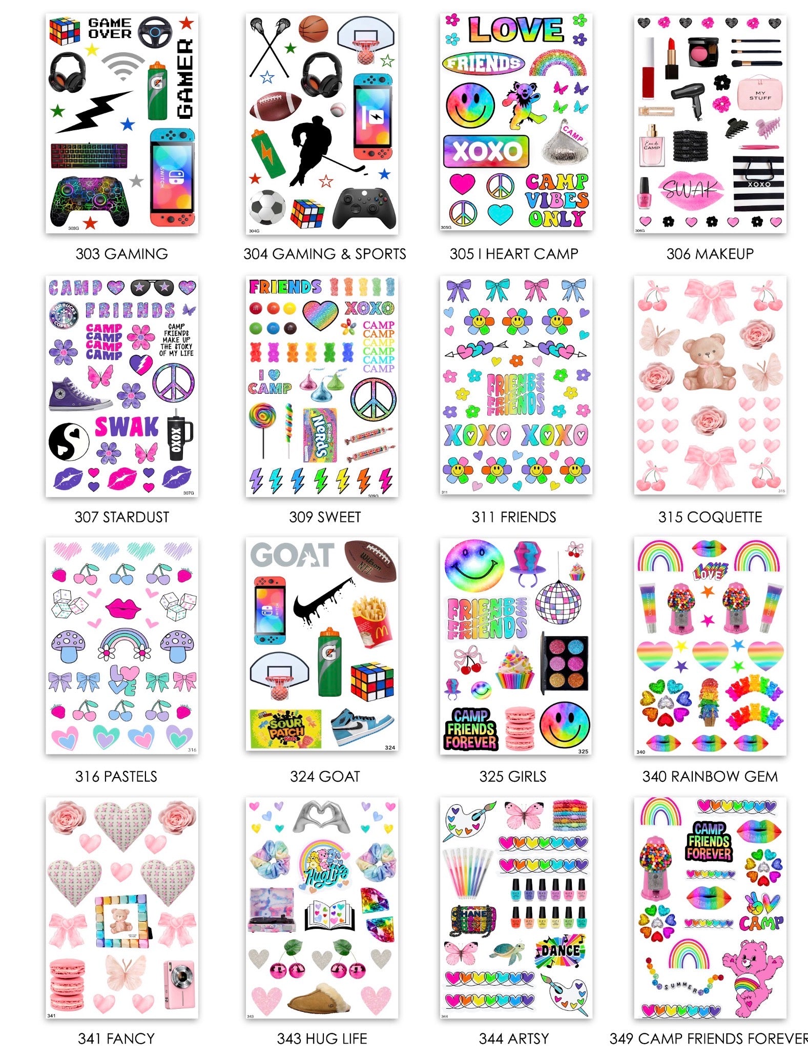 Namedrops 6x9 Cling it Sheets