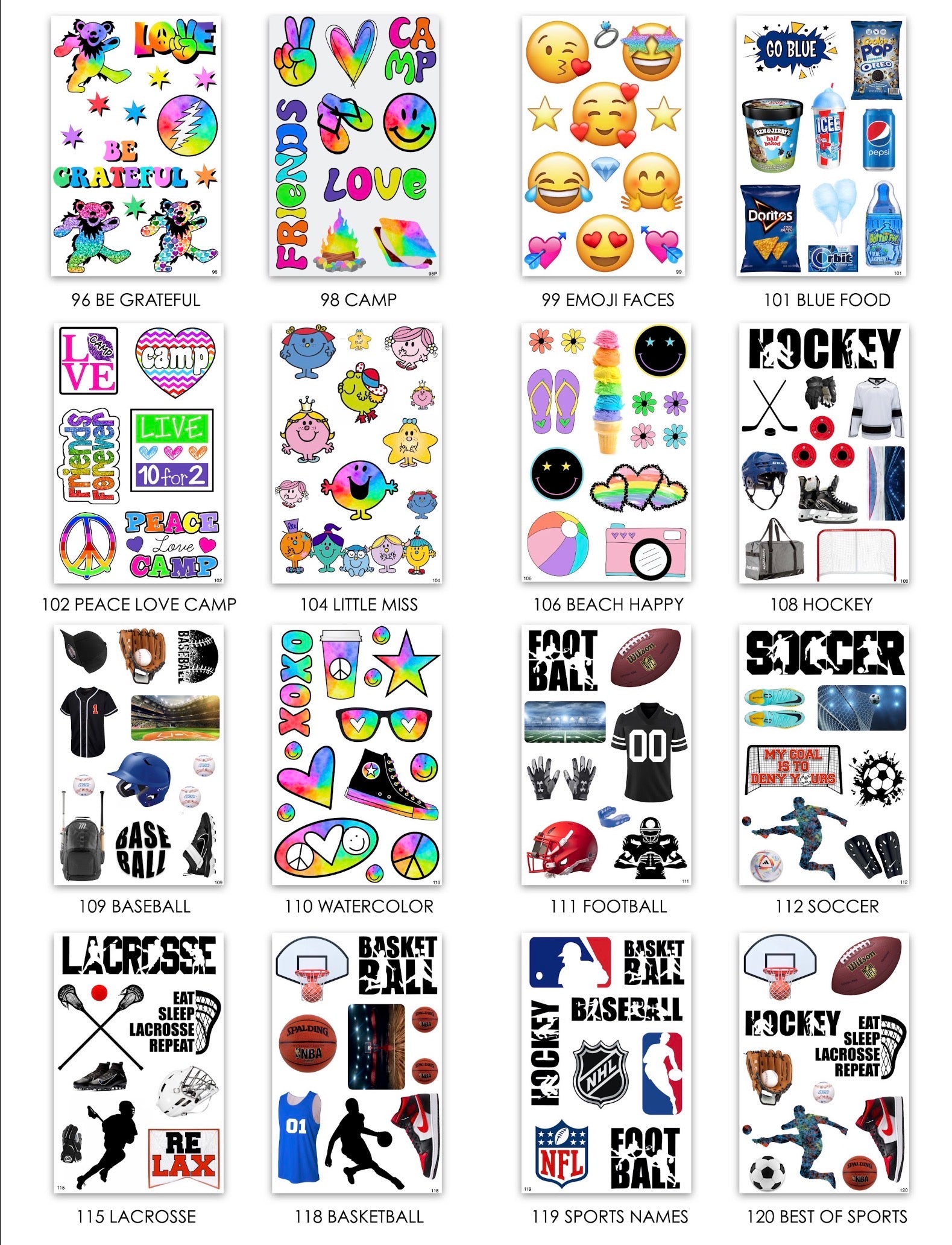 Namedrops 6x9 Cling it Sheets