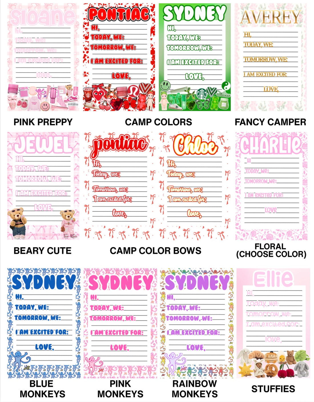 Personalized Fill-In Stationary
