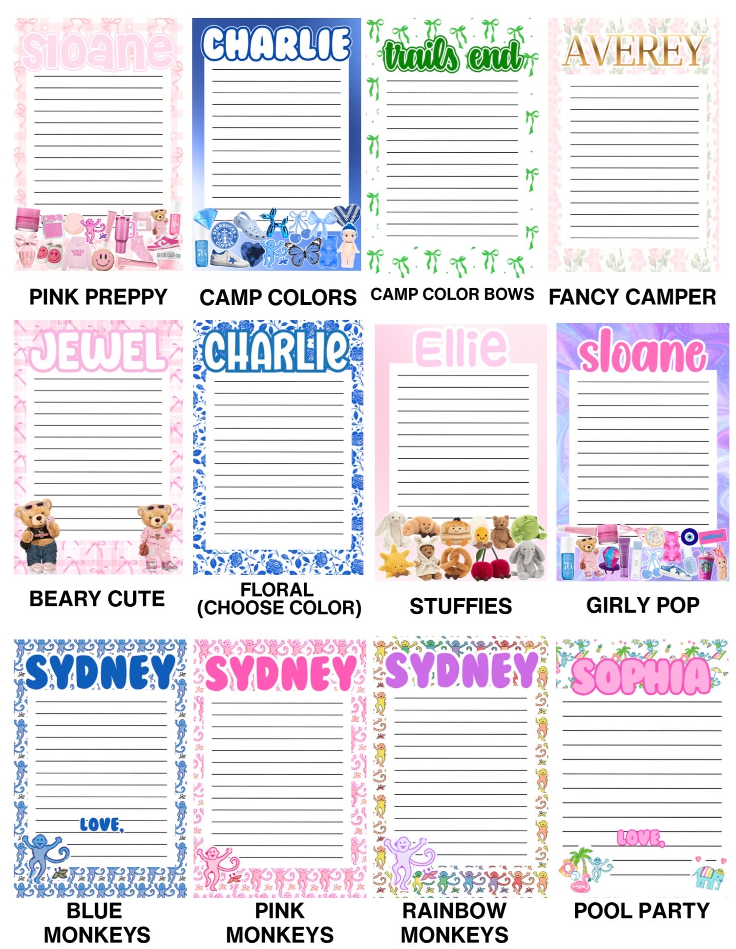 Personalized Lined Stationary