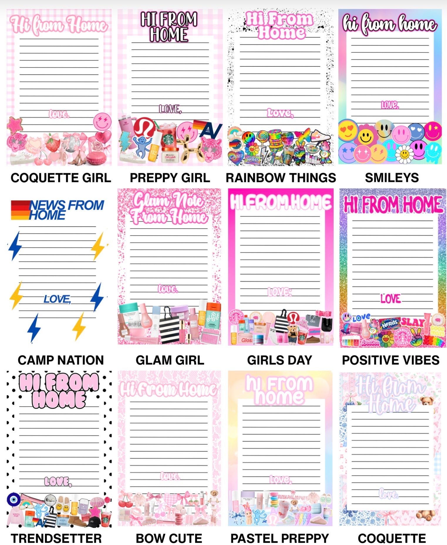 From Home Lined Stationary