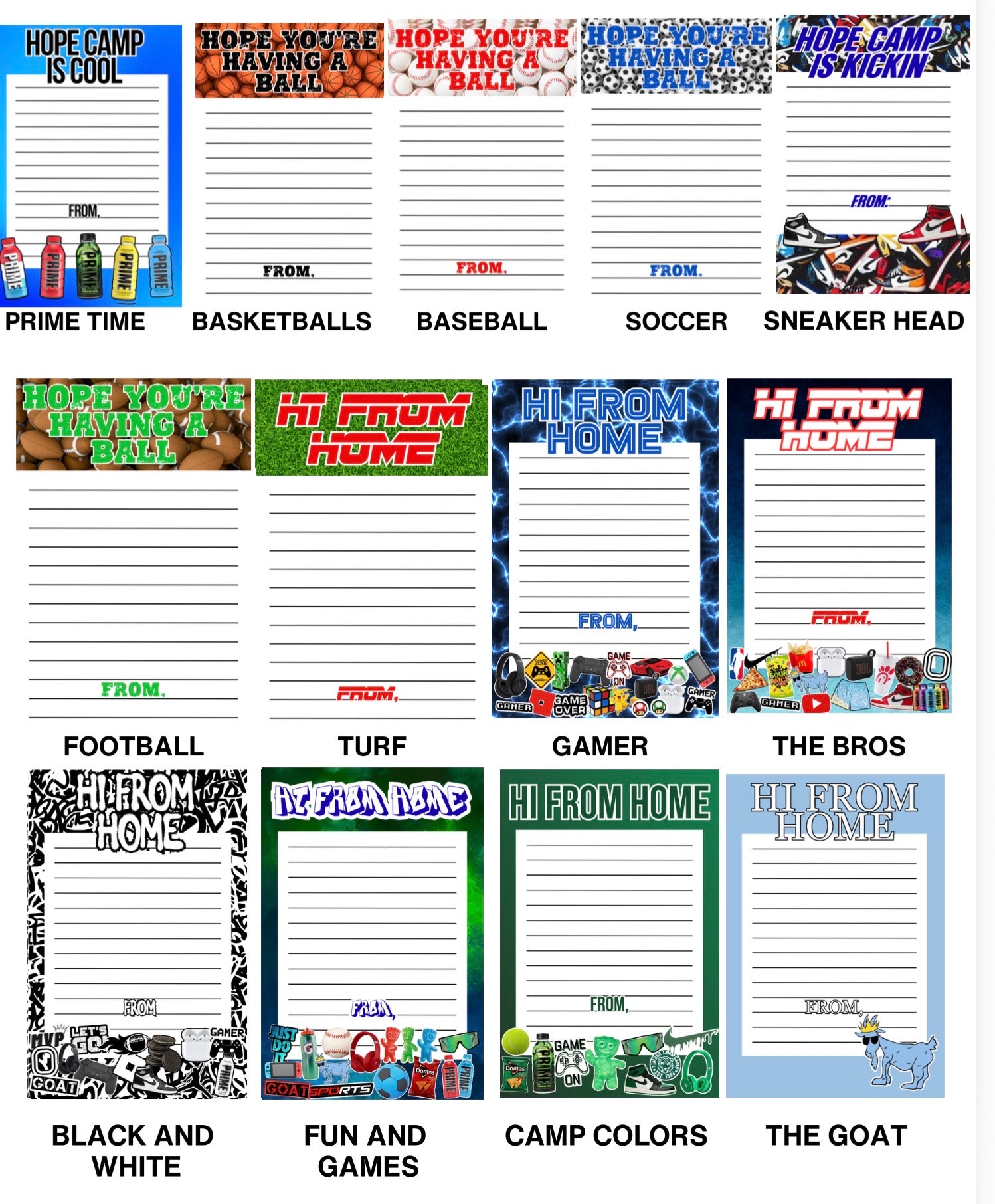 From Home Lined Stationary