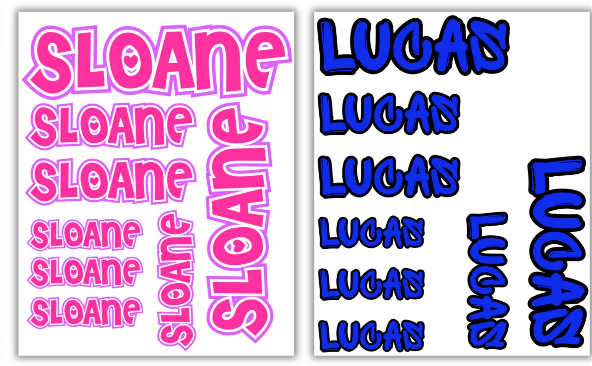 Name Sticker Sheet