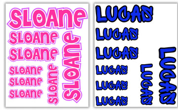 Name Sticker Sheet