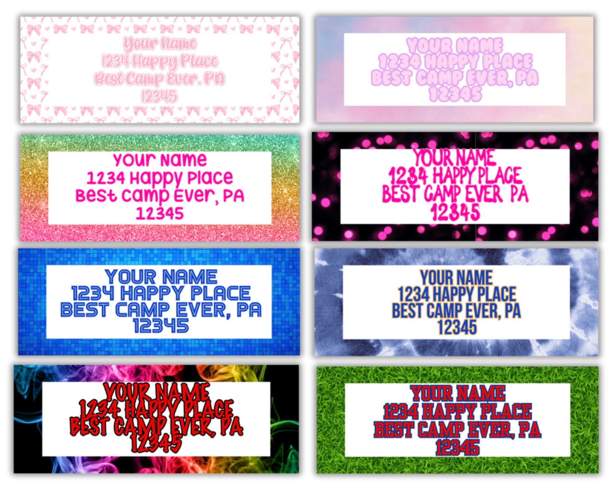 Predesigned Address Labels