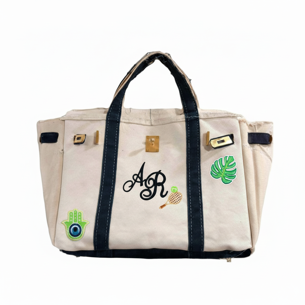 Custom Patch Boatkin Canvas Tote Bag | Personalized Tote Bag | Your Bag Your Way | Felix Rae Designs