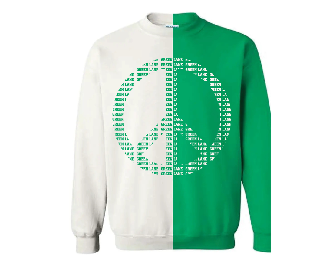 Color Block Peace Crewneck