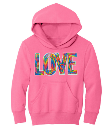 Rainbow Sequin LOVE Hoodie