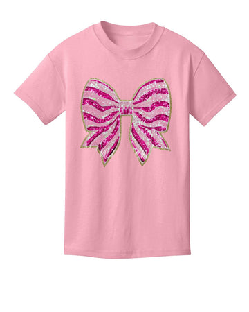 Girls’ Pink Sequin Bow T-Shirt | Sparkle Statement Tee